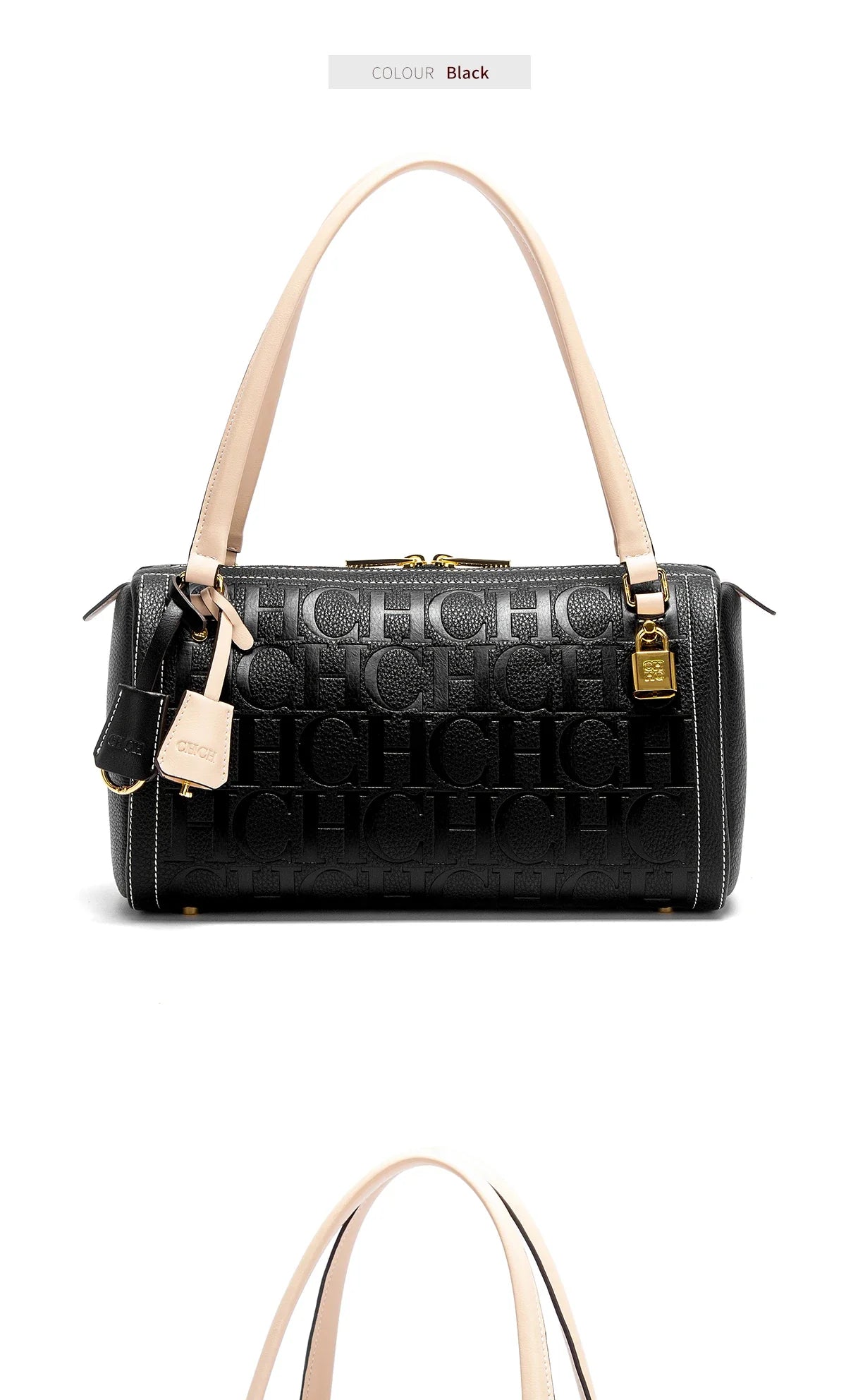 Women's Boston Bag Autumn Winter New Collection Letter Design Texture Shoulder Bags