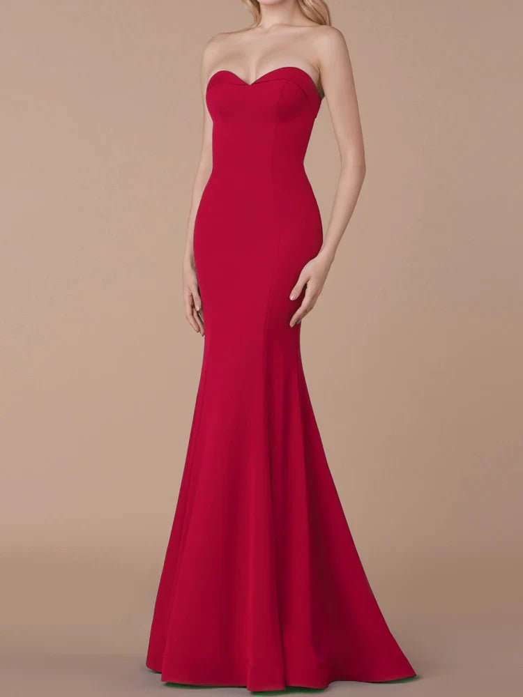 Elegant Women Cocktail Prom Strapless Bridesmaid Dress Royal Blue Graduation Party Classic Evening Dresses Summer 2025