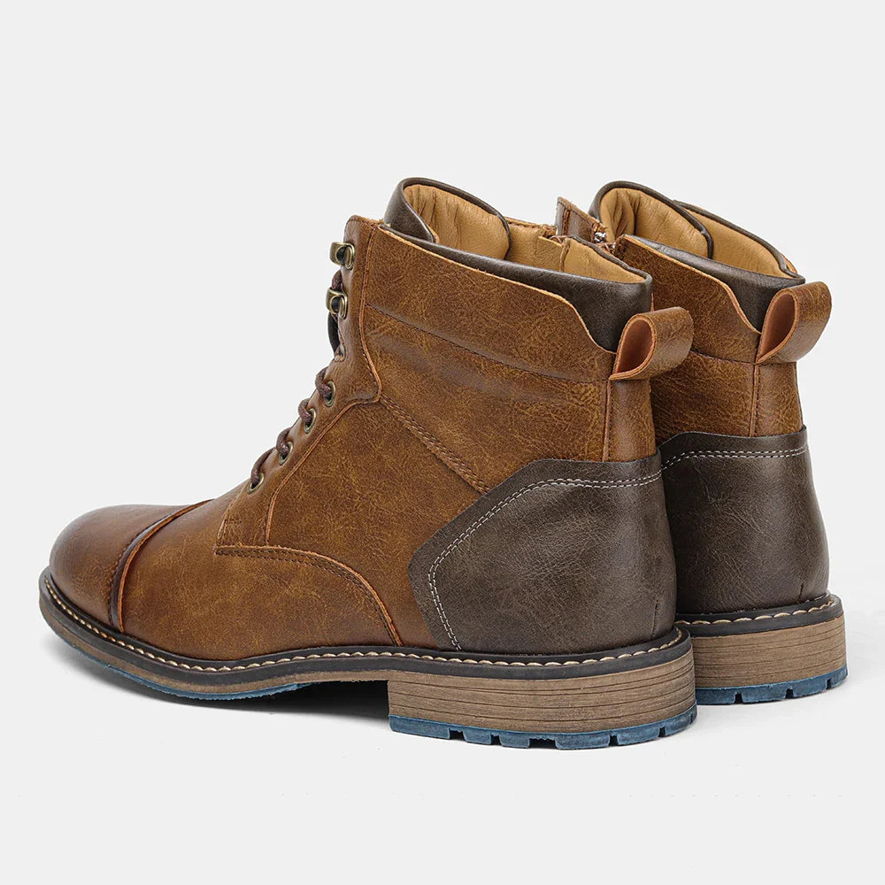 Size 8-13 Retro Men Boots 2025 Fashion Comfortable Spring Leather Boots