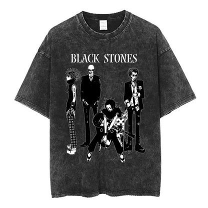 Nana Osaki Japanese Anime Vintage Washed T-shirt Men's Women Clothing Harajuku Short Sleeve T-shirts 100% Cotton Casual T Shirts