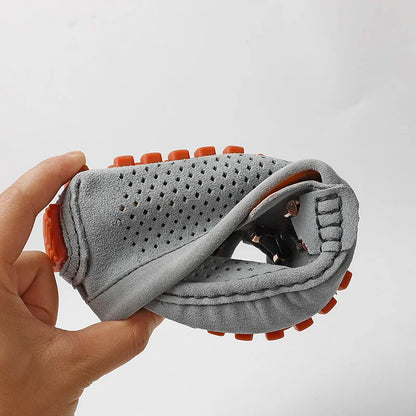 Mens Casual Shoes Genuine Leather Man Loafers Slip on Flats Lightweight Mens Driving Shoes Lazy Shoes