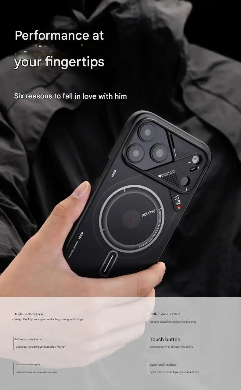 Frosted Mobile Phone Case for IPhone 17 Pro Max Luminous Translucent Full-Inclusive Anti-fall Magnetic Phone Case Unique