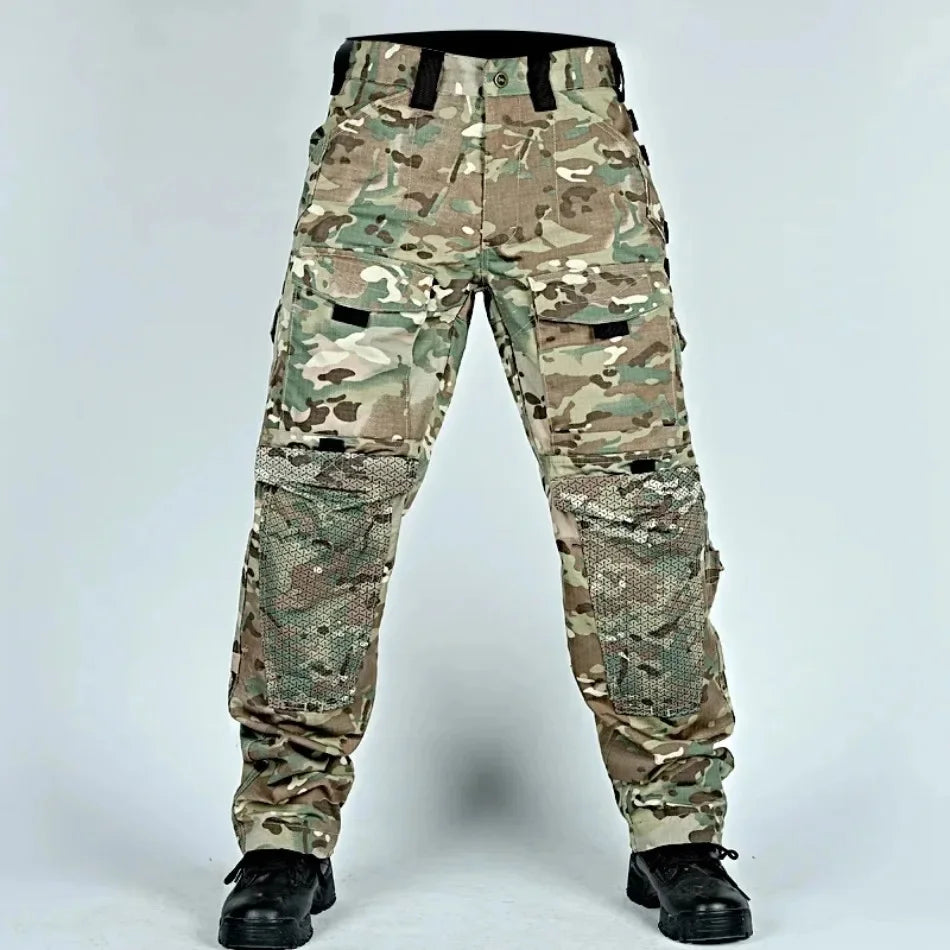 Tactical Pants Men Multi-Pocket Cargo Pants Casual Trousers Wear-Resistant Quick Dry Workwear Hiking Trainning Pant Loose