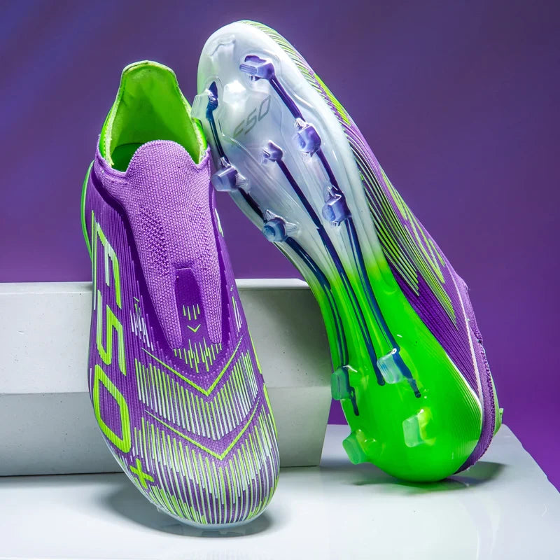 X2517 Slip-on F50 Mens Football Boots Boys FG/TF Training Studded Fast Soccer Cleats Pro Non Slip Football Shoes for Man 35-45