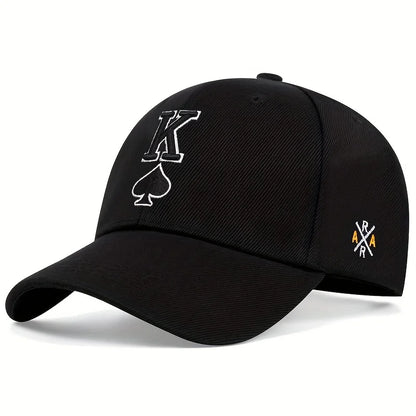 Fashion Hip Hop K Letter baseball cap Hip Hop Snapback Hat Poker Embroidered Golf Hats Outdoor Sports Leisure Caps Dad Hats