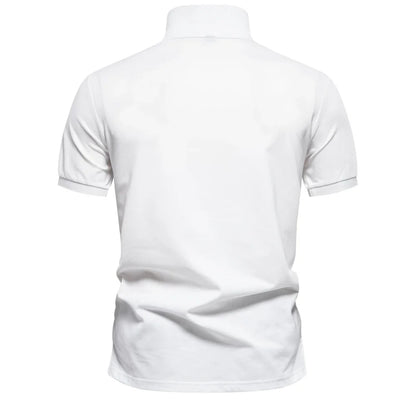 New Design Gradient Printed Cotton Blend Polo Shirts for Men Short Sleeve Summer Fashion Mens Polos