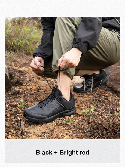 Men Hiking Shoes Litchi Leather High Quality Male Trekking Climbing Sneakers Non-slip Luxury Designer Outdoor Shoe
