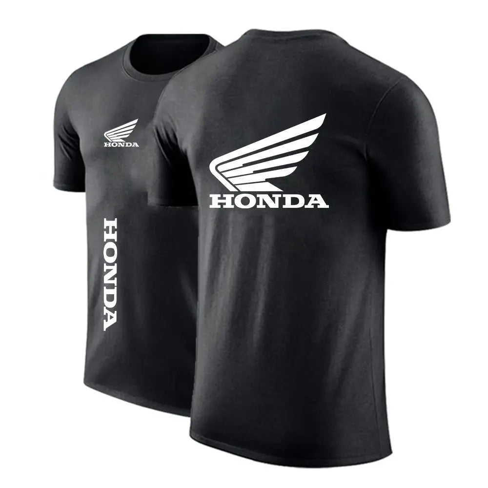 New Summer Stylish Honda Logo Custom Round Neck Punk Comfortable Printed Short-sleeved Casual Sweatshirt/T-shirt
