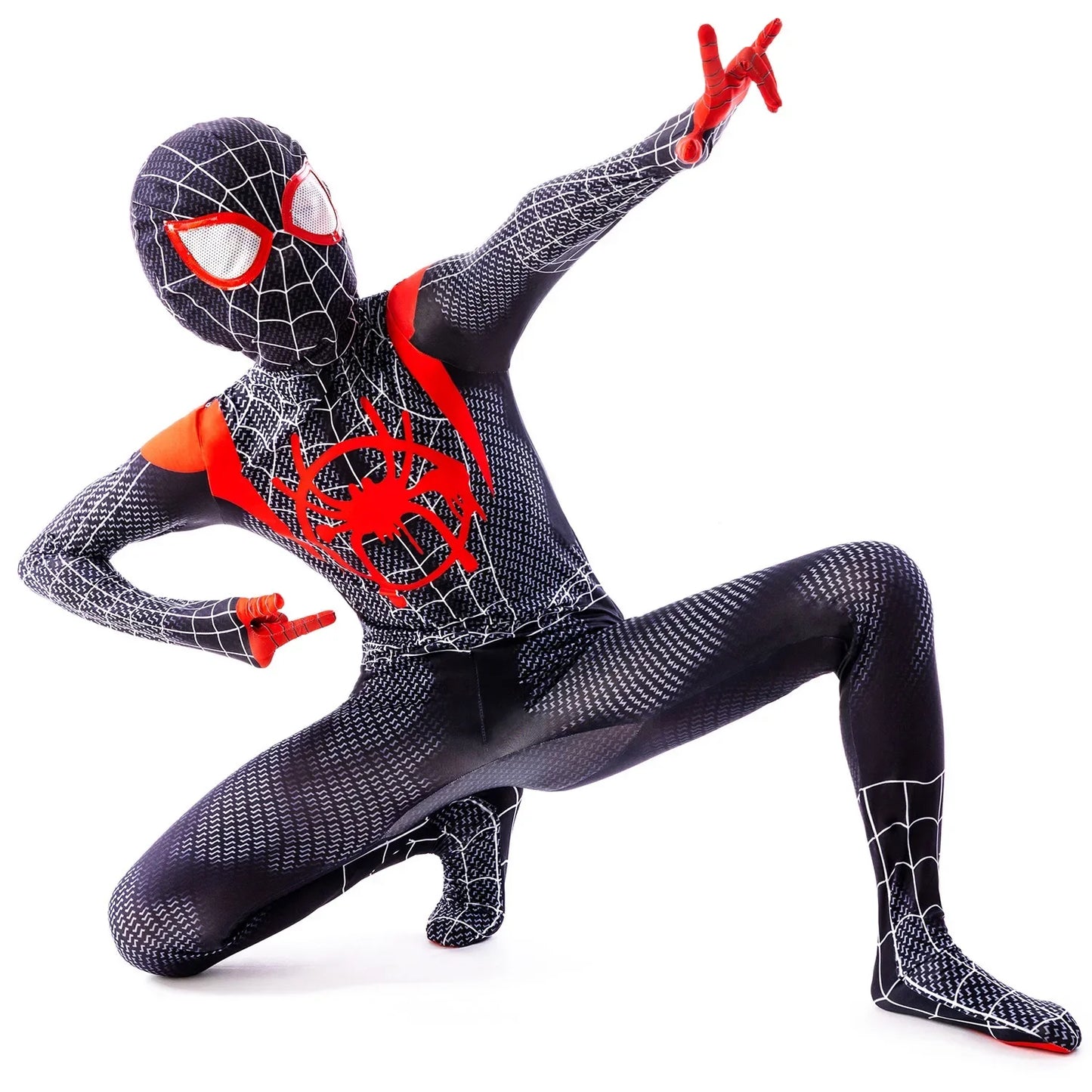 Anime Superhero  Costume Miles Morales Cosplay Zentai Bodysuit  Halloween Costumes Kids Superhero Costumes Movie Characters