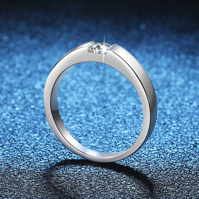 4mm D Color Moissanite Ring for Couple Women Men 925 Sterling Silver Lab Diamond Engagement Wedding Rings Jewelry Bands
