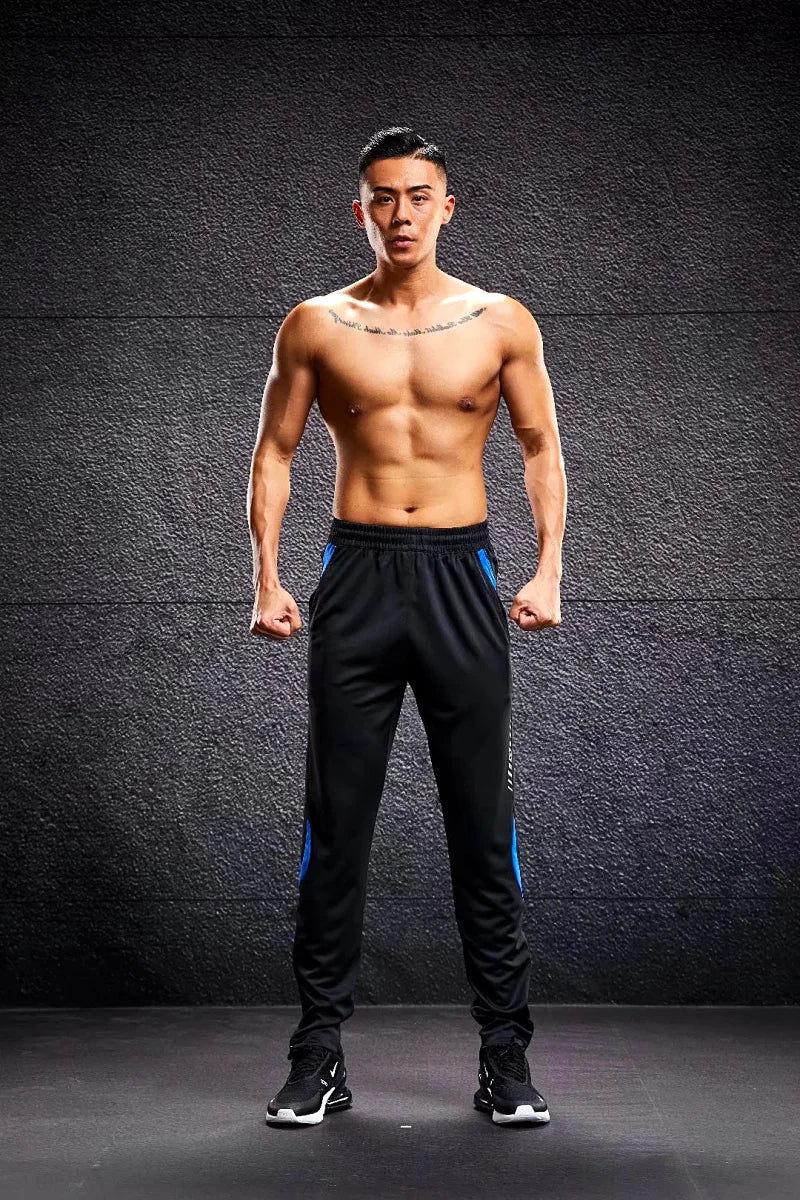 Men Sport Pants Running Pants With Zipper Pockets Soccer Training Jogging Sports Trousers Fitness Football Leggings Sweatpants