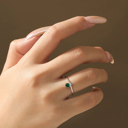 Fashion Trend Lab Zambian Emerald Engagement Ring For Women S925 Sterling Silver Zircon Rings Anniversary Jewelry Gifts