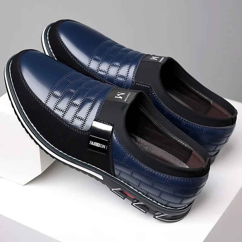 Fashion Men Leather Shoes Daily Office Loafers Lightweight Comfortable Soft Driving Walking Shoes Men Sports Shoes