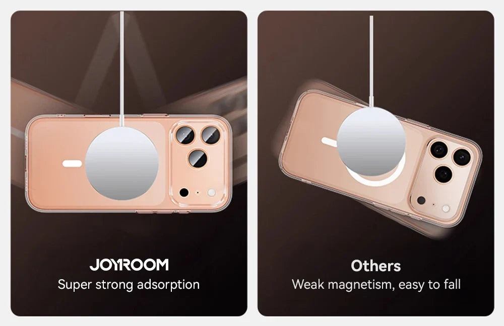 Magnetic Case For iPhone 17 Pro Max Case Anti Yellow Transparent Cover For iPhone 17 Pro Max Wireless Charger Thin Cover
