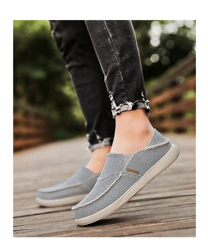 2024 Summer Men Canvas Shoes Espadrilles Breathable Casual Shoes Men Loafers Comfortable Ultralight Lazy Boat Shoes Big Size 47