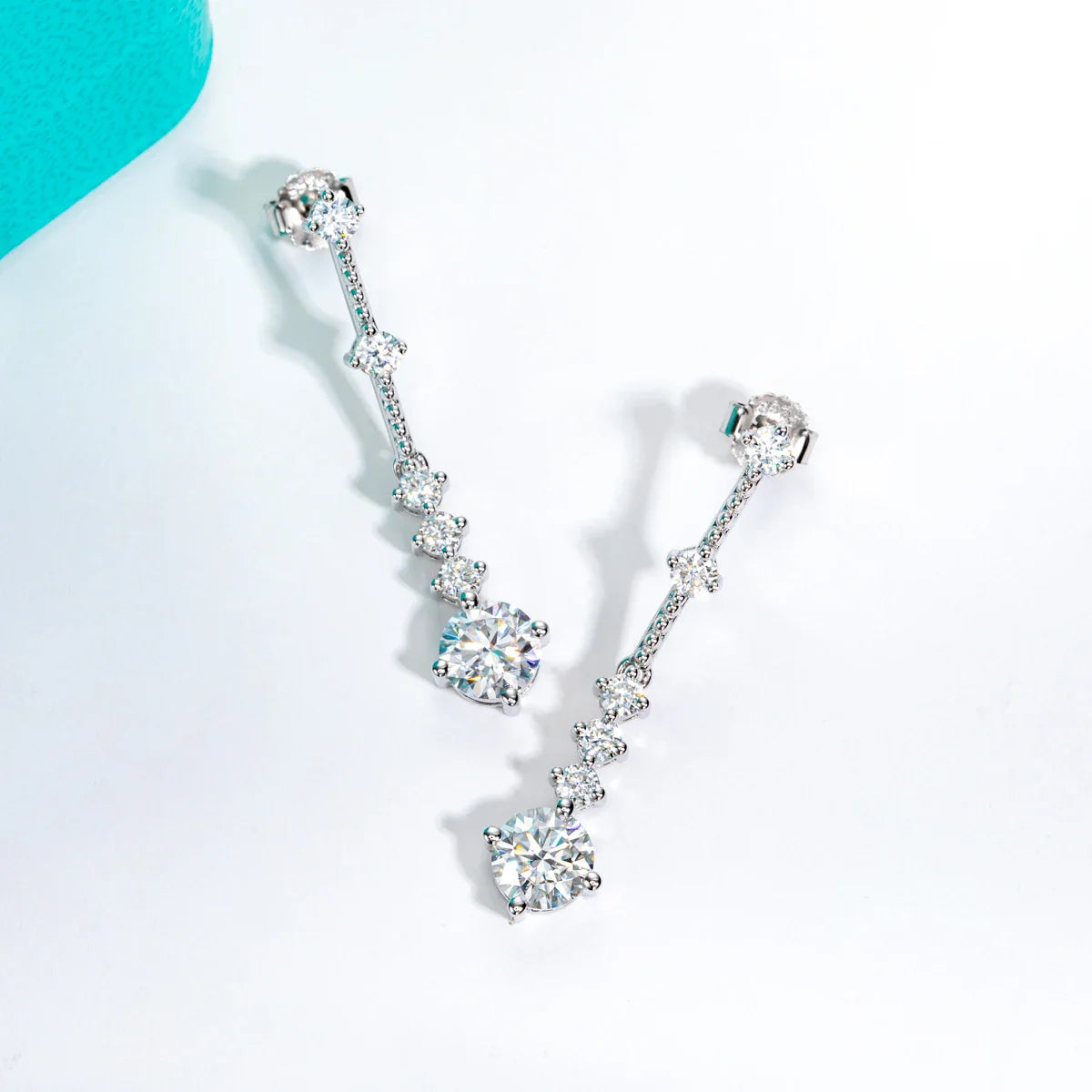 2.8cttw Moissanite Drop Earrings 925 Sterling Silver D Color Lab Created Diamond Dangle Earrings For Women Jewelry