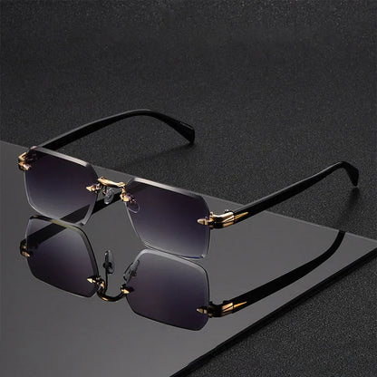 Classic Unisex Fashion Sunglasses Frameless Trendy Eyewear for Holiday Costume Suitable Best Gift for Festive Occasions