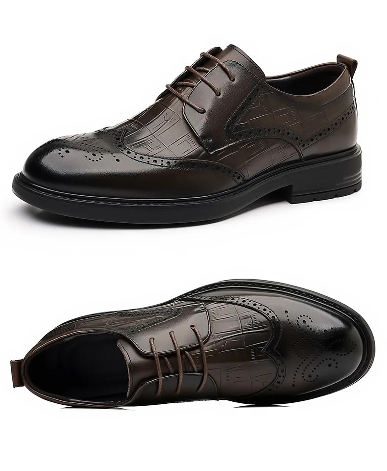 Men Business Dress Leather Shoes Wedding Cowhide Casual Leather Shoes Men Shoes