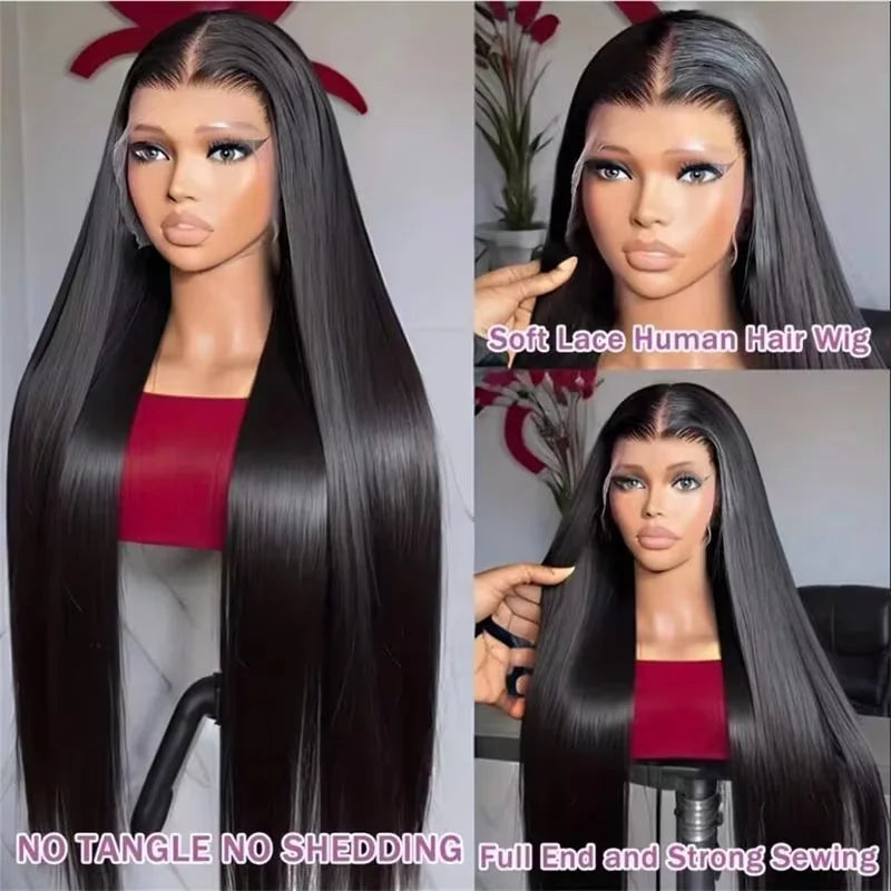 13x6 Hd Lace Frontal Wig Straight Human Hair Wigs Natural Color 200 Density 30 Inch Pre plucked 13x4 Transparent Lace Front Wigs