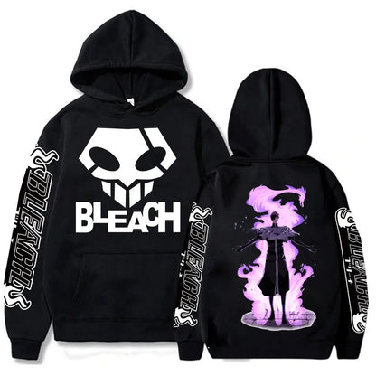 Japan Anime Cartoon Manga Peripherals Hoodies Bleach Print Pullovers Long Sleeve Harajuku Fashion Fleece Warm Casual Sweatshirt