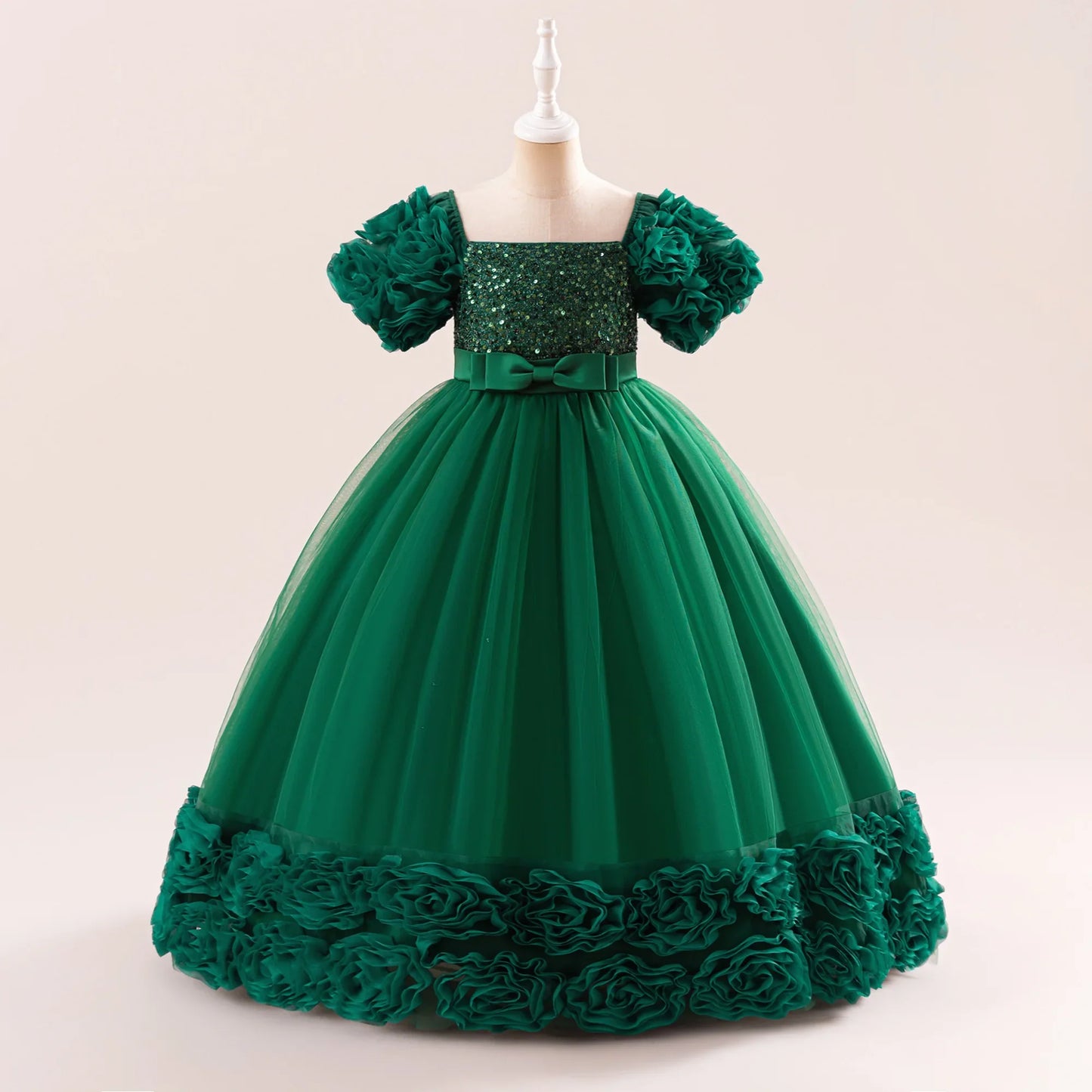 Summer Flower Girls Party Dress Elegant Tulle Bridesmaids Wedding Princess Dresses Girl Gala Birthday Evening Christmas Costumes
