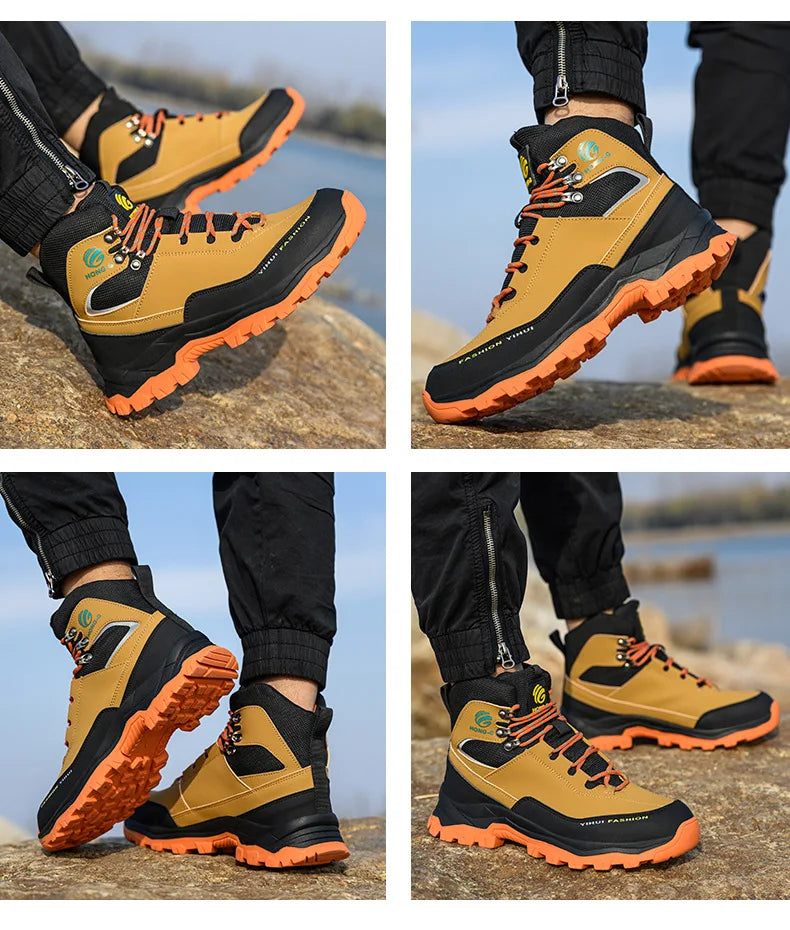 Men Safety Shoes Steel Toe Work Shoes Sneakers Anti-Smash Anti-piercing Work Boots Indestructible Protective shoes