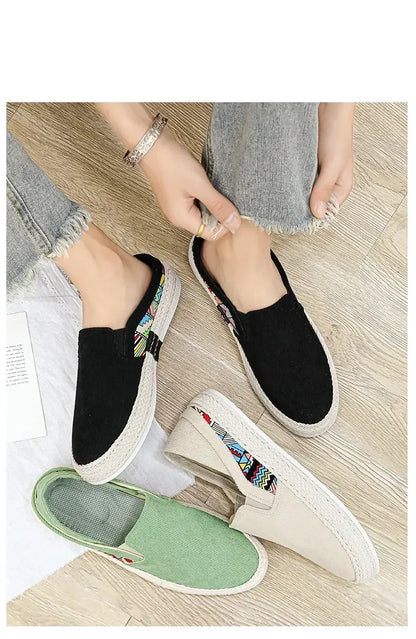 Sapatilhas Casuais Masculinas de Lona Tênis Masculino Slip-on Vulcanizado Confortáveis Sapatilhas Masculinas Mocassins Sapatos de Condução Zapatos Hombre