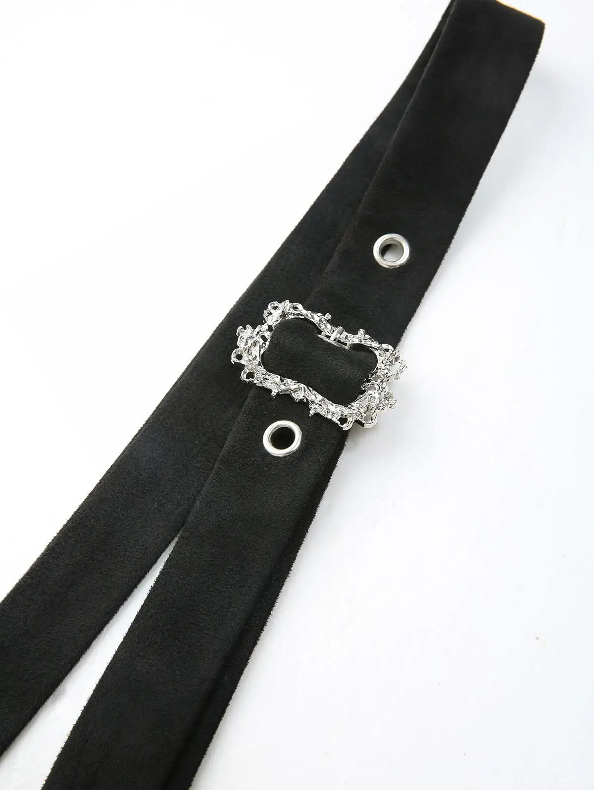 S-3XL Black Lace Up Crisscross Strappy Buckle Grommet Skirts Suspenders Detachable,  Women Casual Knee-Length Suspender Skirt