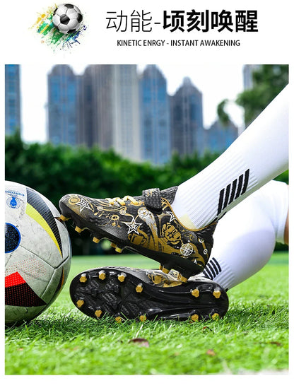 New Youth Soccer Shoes Kids Football Boots Professional Training Non-Slip Indoor Outdoor Futsal Cleats Sneakers Breathable 28-39