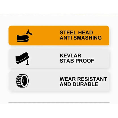 Anti Splash Water Safety Shoes Men Wear Resistant Work Boots Steel Toe Shoes Puncture-Proof Protective Shoes Security Sneakers