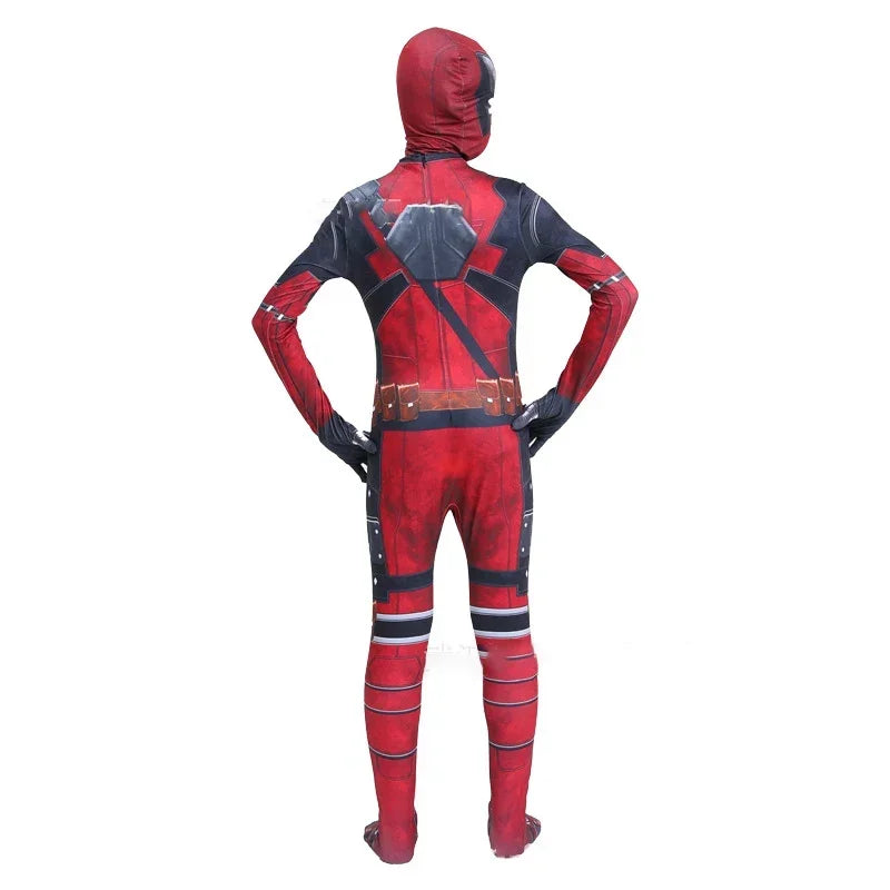 Adult Deadpool Costume Deadpool Kids Suit Cosplay Mask Suit Superhero Child Jumpsuit Halloween Costume Child Jumpsuit Kid Set