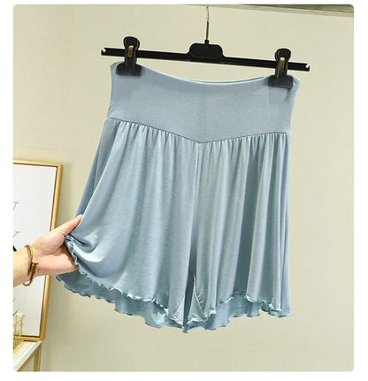 Modal Summer Shorts Sleep Bottoms Women Pure Color Casual Sleepwear Pants 2026 Loose Short Home Wide Leg Pants