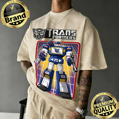 2026 Summer Hasbro Transformers Soundwave Graphic Brand Print T-shirt Unisex Tops Retro Casual Sleeve Short Clothing Breathable
