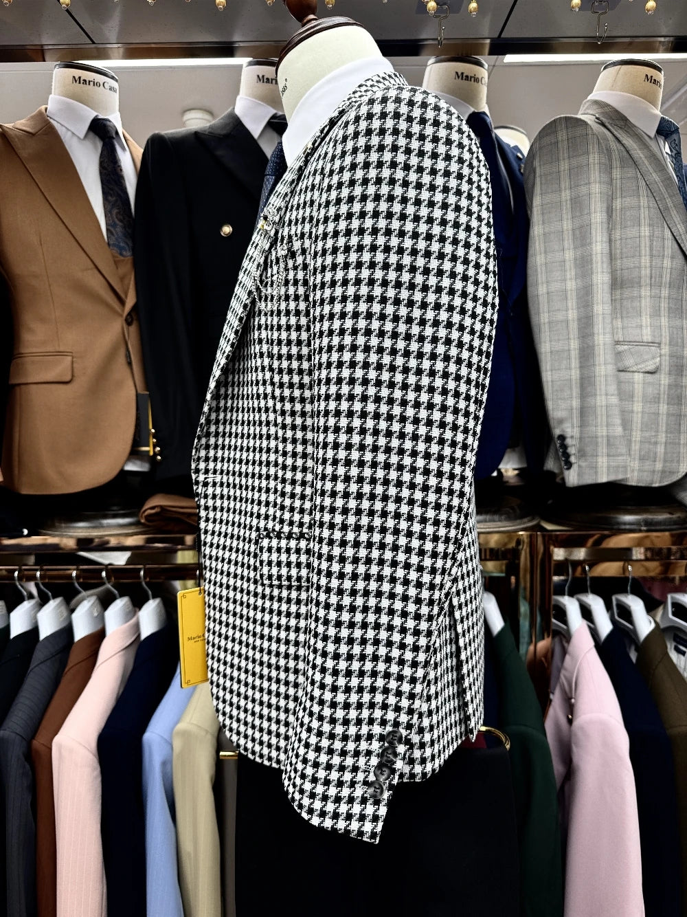 Office 3-pieces Men's Suit Patterned Handsome Jacket Pants Vest Groom Wear Four Seasons Stylish Single Breasted Set