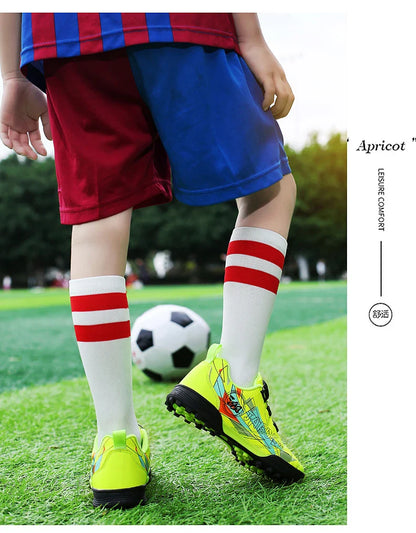 Children's Soccer Shoes Kids Sneakers Non-slip Boys Girls Football Boots Outdoor Ultralight Soccer Trainers Leather Futsal Shoes