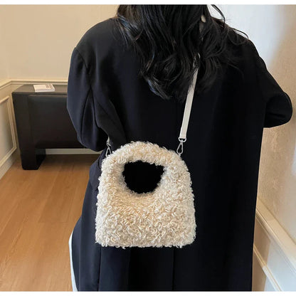 Plush Sweet Shoulder Bags for Women Cute Autumn and Winter 2025 New Versatile Fashion Large Capacity Women's Handbags