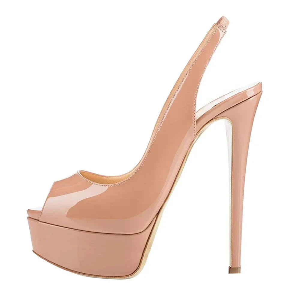 Women Sandals Sexy Pumps 14CM Platform Stripper High Heels Open Toe Stilettos Gladiator Party Dress Wedding Shoes Large Size 44