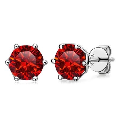Real 1 CT D Color Moissanite Stud Earrings For Women Top Quality 925 Sterling Silver Sparkling Wedding Jewelry