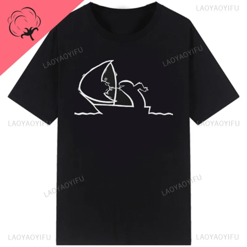 La Linea The Line Osvaldo Cavandoli TV Men Women Style Streetwear Tee Fashion Cotton T Shirt Round Neck Casual Summer Camiseta