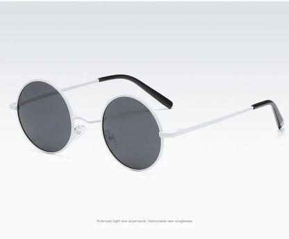 Retro Polarized Round Metal Frame Sunglasses Eyewear For Men and Women Driving Fishing Brand Designer Sun Glasses UV400