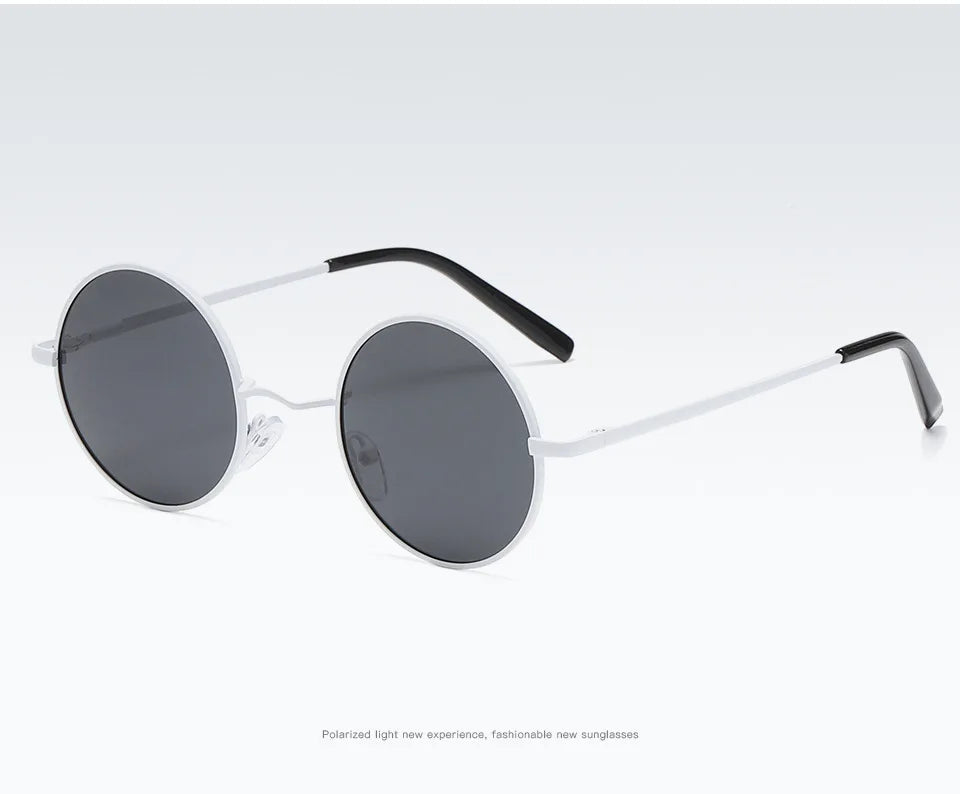 Retro Polarized Round Metal Frame Sunglasses Eyewear For Men and Women Driving Fishing Brand Designer Sun Glasses UV400