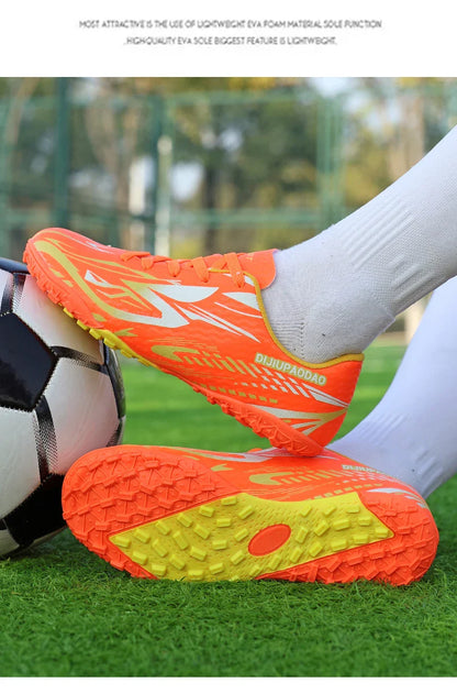 Outdoor Children's Football Shoes Low-cut Kids Soccer Shoes Sports Shoes Comfy Non-Slip Training Shoes For Boys Futsal Sneakers