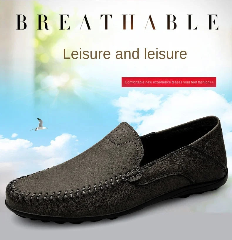 2025 shoes men's lazy one-pedal spot solid color men's shoes summer men shoes British cross-border large-size casual