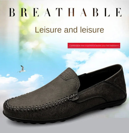 2025 shoes men's lazy one-pedal spot solid color men's shoes summer men shoes British cross-border large-size casual