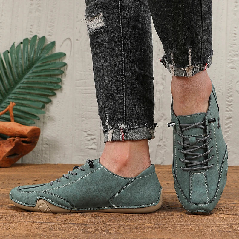 Classic Loafers Trendy Durable Artificial Leather Waterproof Anti Slip Casual Shoes for Outdoor Walking Men’s Motorcycle Boots