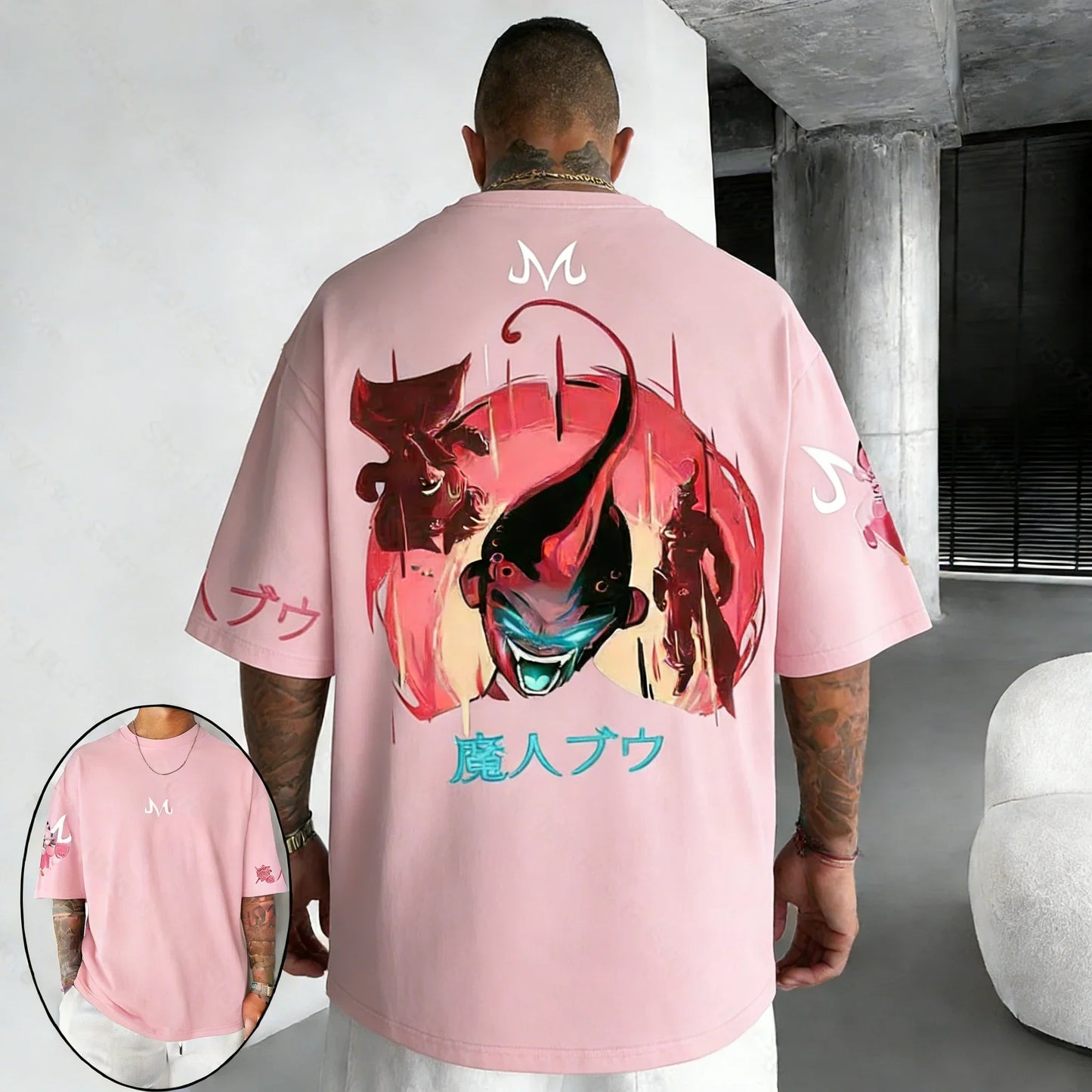 T-shirt Summer New Majin Buu Co Branded Unisex Harajuku Oversized Loose Casual Parent-child Short Sleeved