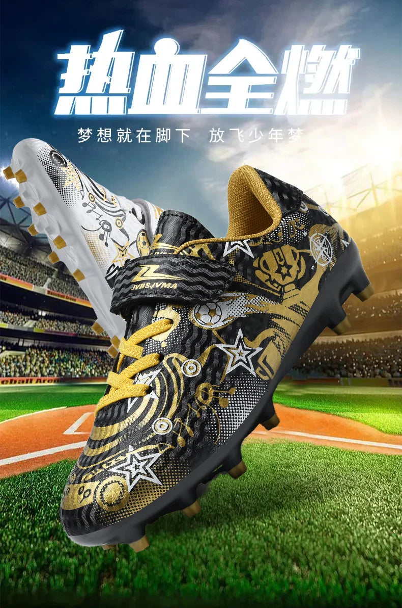 New Youth Soccer Shoes Kids Football Boots Professional Training Non-Slip Indoor Outdoor Futsal Cleats Sneakers Breathable 28-39