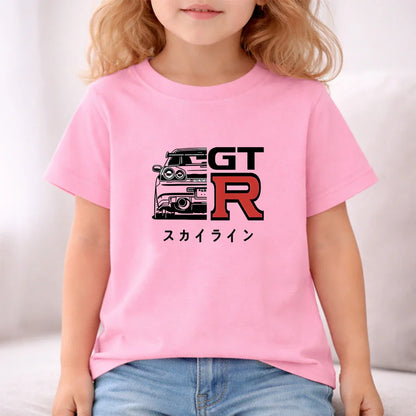 Kids Summer 2pcs Short Sleeve T-shirts+pants Suits 3-12 Years Boys Girls Casual Outfits Children Japanese Manga Racing Clothes