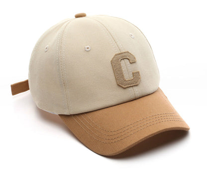 Unisex Cotton Baseball Cap For Women And Men Casual Snapback Hat Fashion Letter C Patch Hat Summer Sun Visors Caps