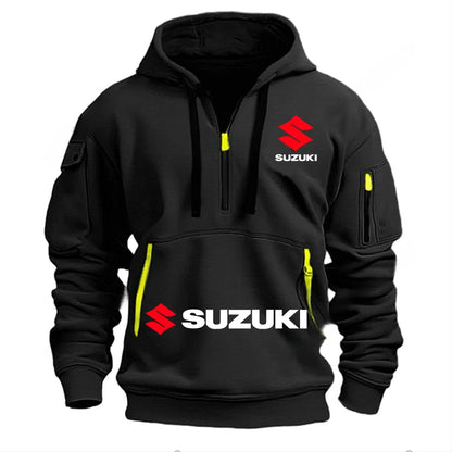 New men's hooded sweatshirt, outdoor sports sweatshirt, autumn and winter casual motorcycle enthusiast sweatshirt